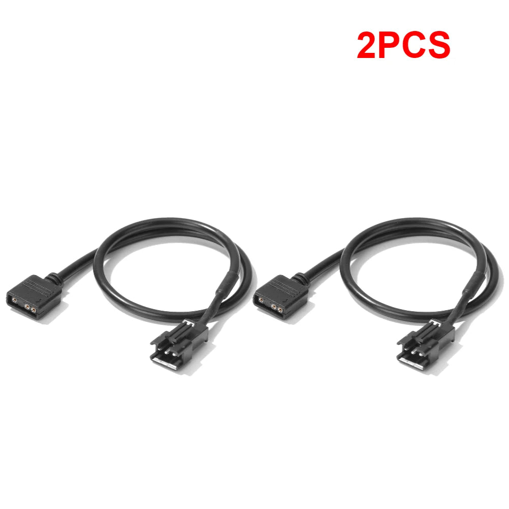 1/2PCS 5V 3 Pin / 12V 4 Pin 30cm Motherboard RGB Adapter Conversion Cable for PC Computer LED Light Strip SM Wire Line