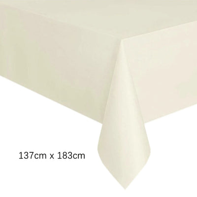 Disposable White Pink Tablecloth for Parties and Weddings - Smarsty