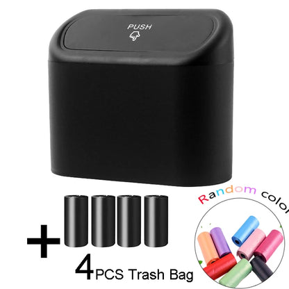 Portable Hanging Car Trash Can With Lid For Car Use - Smarsty