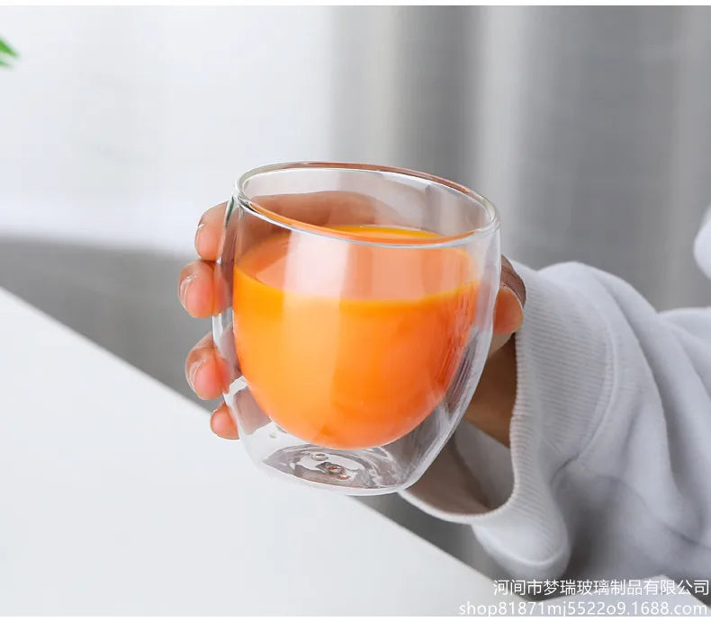 Heat Resistant Double Wall Glass Cup for Coffee and Beer - Smarsty