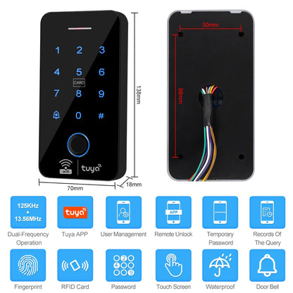 WiFi Tuya Fingerprint Access Controller Waterproof System - Smarsty