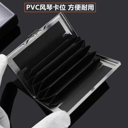 Antitheft ANTI Rfid Blocking ID Bank Credit Card Holder Wallets Men Slim Thin Aluminum Box Metal Mini Minimalist Cardholder Case