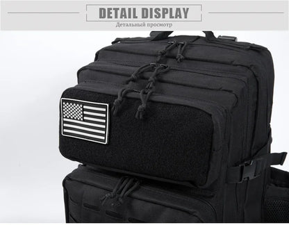25L/45L Tactical Backpack for Men and Women Outdoor Survival Bug Out Bag Small School Rucksack Hking with Bottle Holder