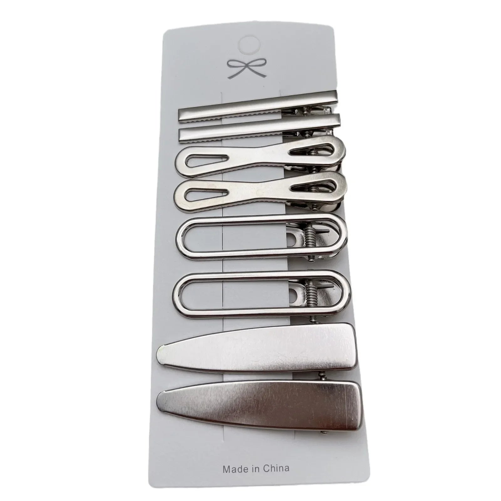 Silver Metal Duckbill Hair Clips for Stylish Women - Smarsty