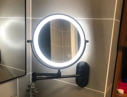 8 Inch Chrome Makeup Mirror with Dual Magnification - Smarsty