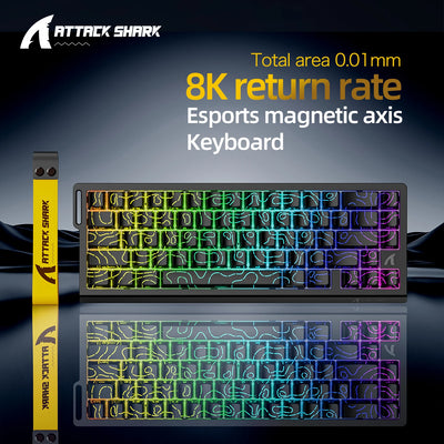 Wired Mechanical Gaming Keyboard With Rapid Trigger 8000Hz - Smarsty