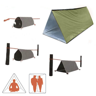 2 Person Emergency Tent Casa De Waterproof Camping Travel Pergola Family Campaign House Tourist Tents Cool Gear Equipment Coat by Smarsty