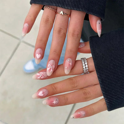 24Pcs Cute Strawberry French Press On Nails - Smarsty
