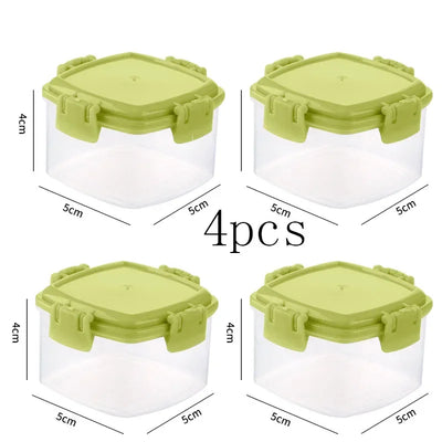 4pcs Plastic Sauce Squeeze Bottle Mini Seasoning Box Salad Dressing Containers Outdoor Portable Barbecue Spice Jar Kitchen Tool by Smarsty