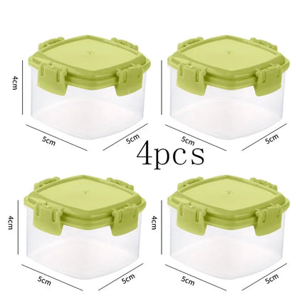 4pcs Plastic Sauce Squeeze Bottle Mini Seasoning Box Salad Dressing Containers Outdoor Portable Barbecue Spice Jar Kitchen Tool