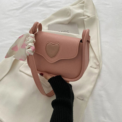 Women Slant Crossbody Saddle Bag Retro Love Pattern - Smarsty