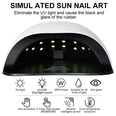 Professional Gel Nail Polish Kit with UV LED Dryer - Smarsty