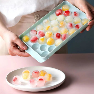 33 Ice Boll Hockey PP Mold Frozen Whiskey Ball Popsicle Ice Cube Tray Box Lollipop Making Gifts Kitchen Tools Accessories - Smarsty