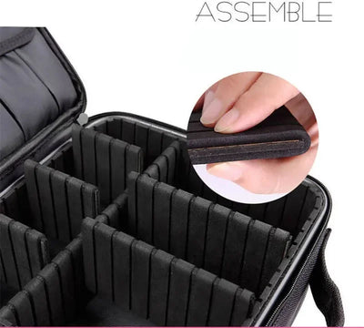 New Makeup Bag for Women Travel Waterproof Necessary Beauty Brush Embroidery Tool Storage Cosmetic Case Professional Makeup Box - Smarsty