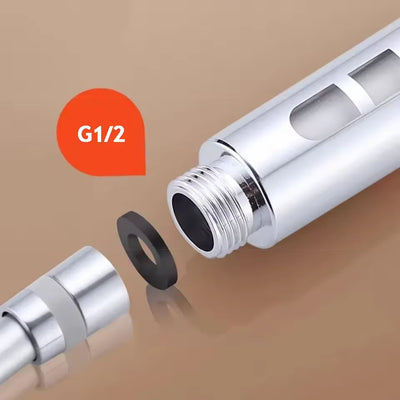 New High Pressure Water Saving Filter Shower Head 5 Modes Handheld Shower Head One Button Stop Bathroom Accessories Set - Smarsty