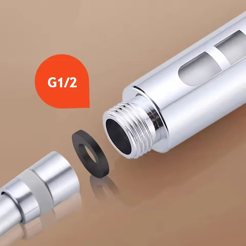 New High Pressure Water Saving Filter Shower Head 5 Modes Handheld Shower Head One Button Stop Bathroom Accessories Set - Smarsty
