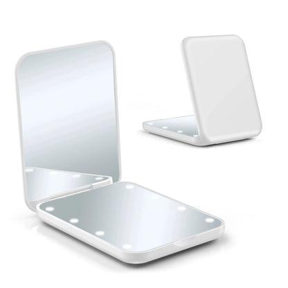 LED Compact Mirror 1X/2X Magnification for Travel - Smarsty