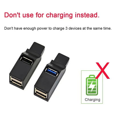 USB 3.0 Car Hub Splitter Multi Port USB Hub Charger - Smarsty
