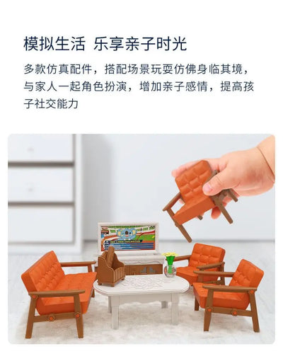 Original Toys Miniature Items Furniture Family Toys Dollhouse LivingRoom Bathroom Kitchen Set Pretend Creative Ideas Kids Toys by Smarsty