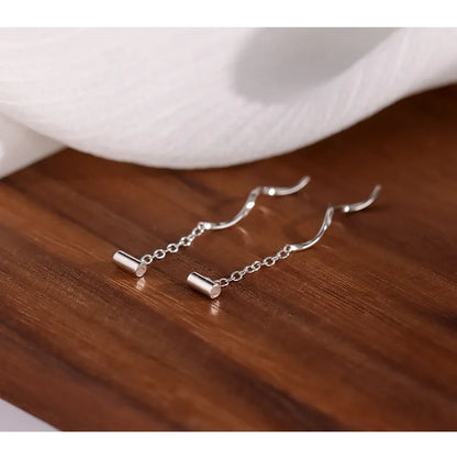 Trendy Long Tassel Heart Drop Earrings for Stylish Women - Smarsty