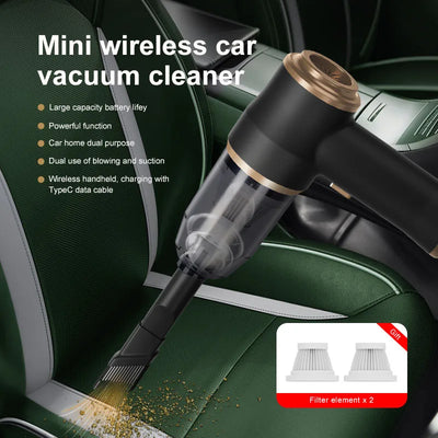 Wireless Car Vacuum Cleaner for Cleaning Bedroom Carpets Portable High Power Function Home Appliance Cleaning Machine - Smarsty