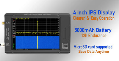 Zeenko ZS-406 Handheld Spectrum Analyzer with 4 Inch Display - Smarsty
