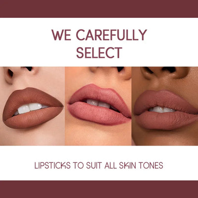 USHAS 12 Color Lip Liner and Lipstick Set Long Lasting Matte Finish - Smarsty