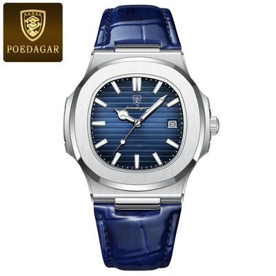 Luxury Waterproof Square Men's Quartz Watch with Luminous Dial - Smarsty