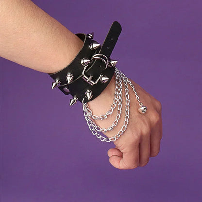Punk Hip Hop Leather Skull Bracelet for Unisex Fashion - Smarsty