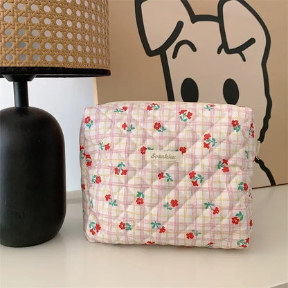 Large Capacity Women's Cosmetic Bags Cases Casual Ladies Small Storage Bag with Zipper Female Travel Clutch Bag Small Handbags - Smarsty