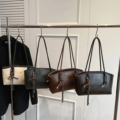 PU Leather Shoulder Bag For Women Versatile Crossbody Tote - Smarsty