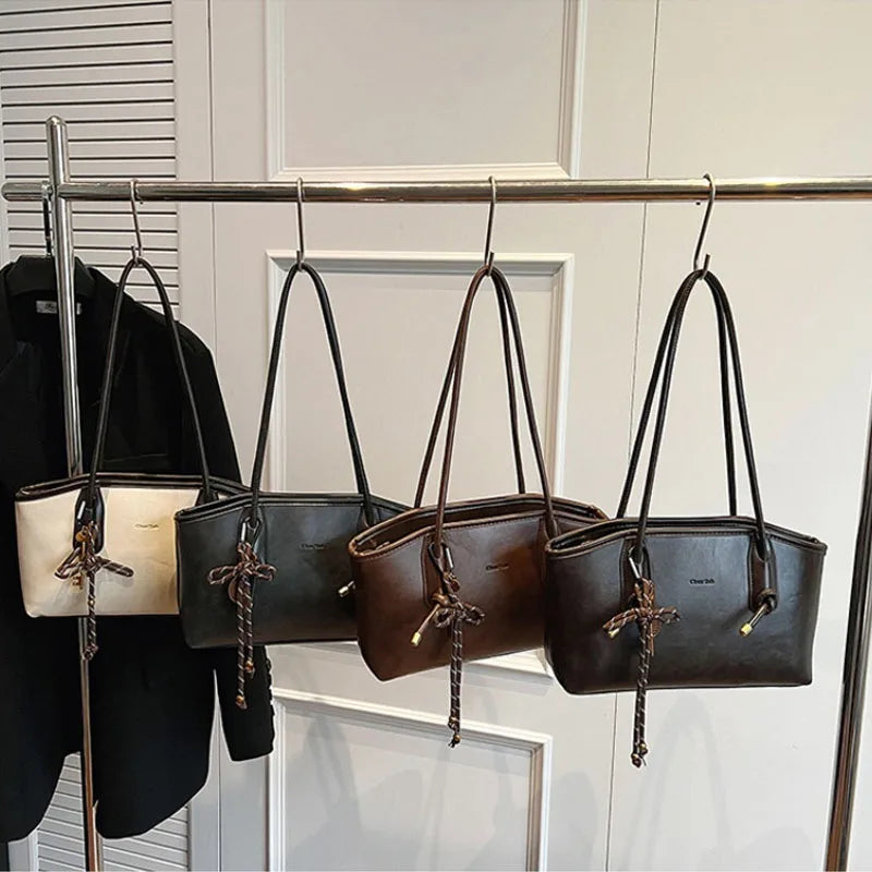 PU Leather Shoulder Bag For Women Versatile Crossbody Tote - Smarsty