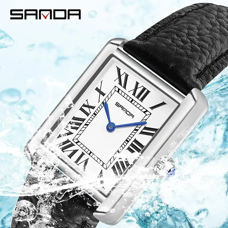 Luxury Waterproof Couple Watch with Leather Strap - Smarsty