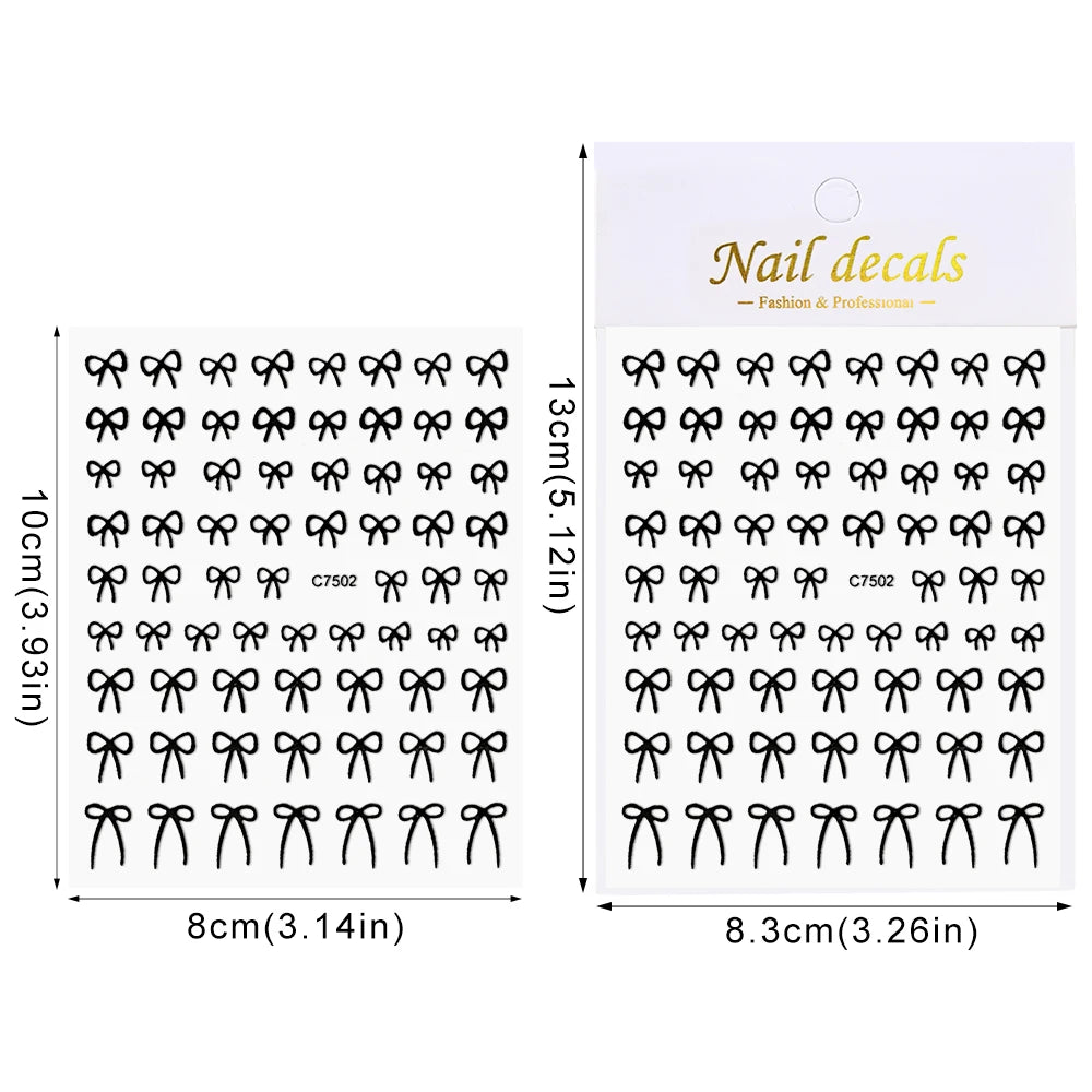 Self-Adhesive 3D Bowknot Nail Stickers for Easy Manicure - Smarsty