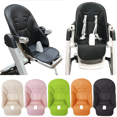 Baby Stroller Leather Cushion Baby Dining Chair Leather Cover PU Composite Sponge Cushion Baby Cover Chair Seat Case Accessories by Smarsty