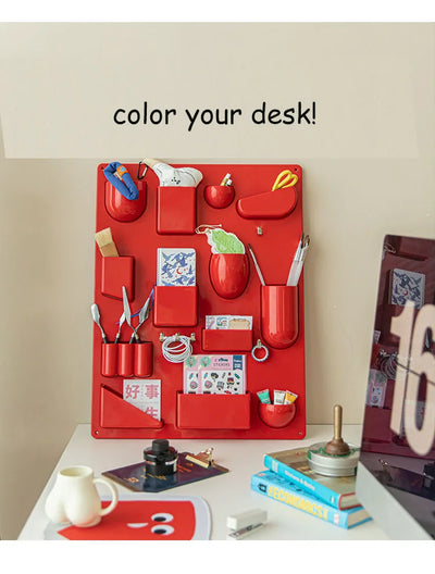 Wall-mounted Storage Rack with Hooks for Office, Kitchen and Workshop Children's Room Organizer with Adjustable Shelves by Smarsty