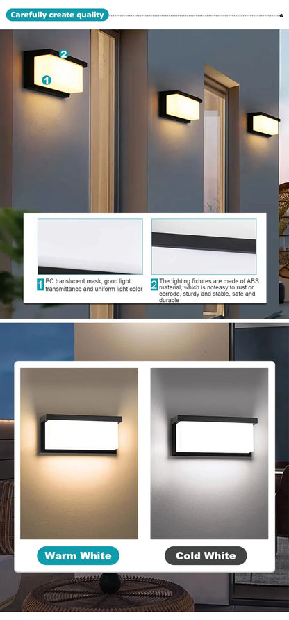 LED Wall Light With Motion Sensor For Outdoor Use - Smarsty
