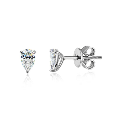 Certified Moissanite Stud Earrings VVS1 18k Gold Plated - Smarsty