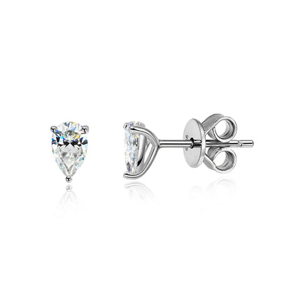 Certified Moissanite Stud Earrings VVS1 18k Gold Plated - Smarsty