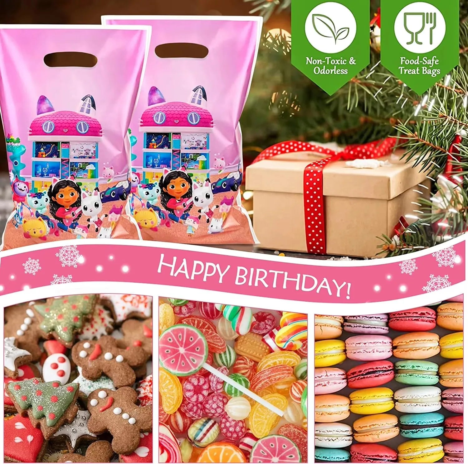 Gabby Dollhouse Birthday Party Favor Bags for Kids - Smarsty