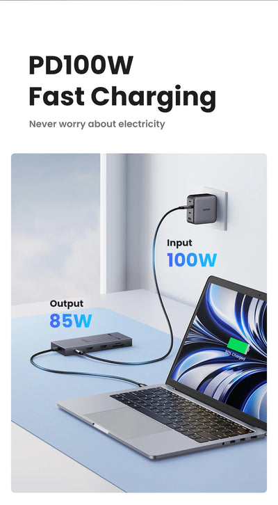 USB C Hub 10 In 1 With 4K60Hz HDMIPort PowerDelivery - Smarsty