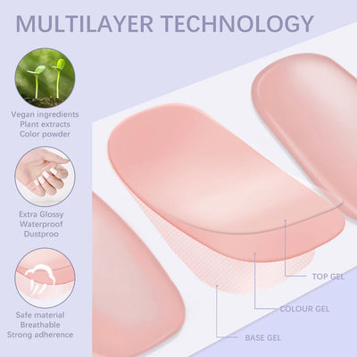 Long-Lasting Semi-Cured Gel Nail Stickers for Easy Application - Smarsty