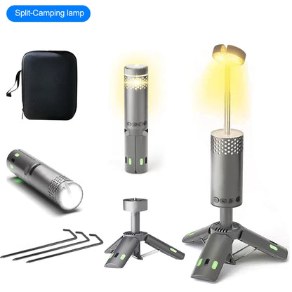 Upgraded Camping LED Telescopic Flashlight with Tripod Rechargeable Emergency Lamp Outdoor Portable orch Light Table Lamp Tent by Smarsty