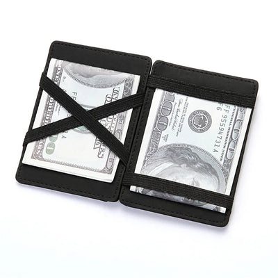 Mini Men Card Holder Wallets Zipper Coin Pocket Slim Magic Male Wallet Quality PU Leather Credit Bank Card Case Small Men Purses - Smarsty