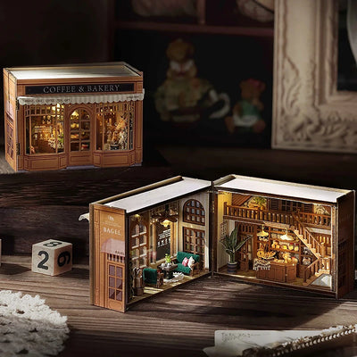 Wooden Miniature Doll House 3D Puzzle Assembly Building Model Kit Small Room Toys Home With Furniture Lighting Wooden Craft Gift by Smarsty