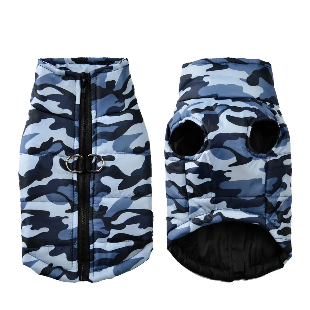 Waterproof Winter Dog Coat with Camouflage Print - Smarsty