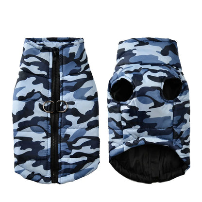 Waterproof Winter Dog Coat with Camouflage Print - Smarsty