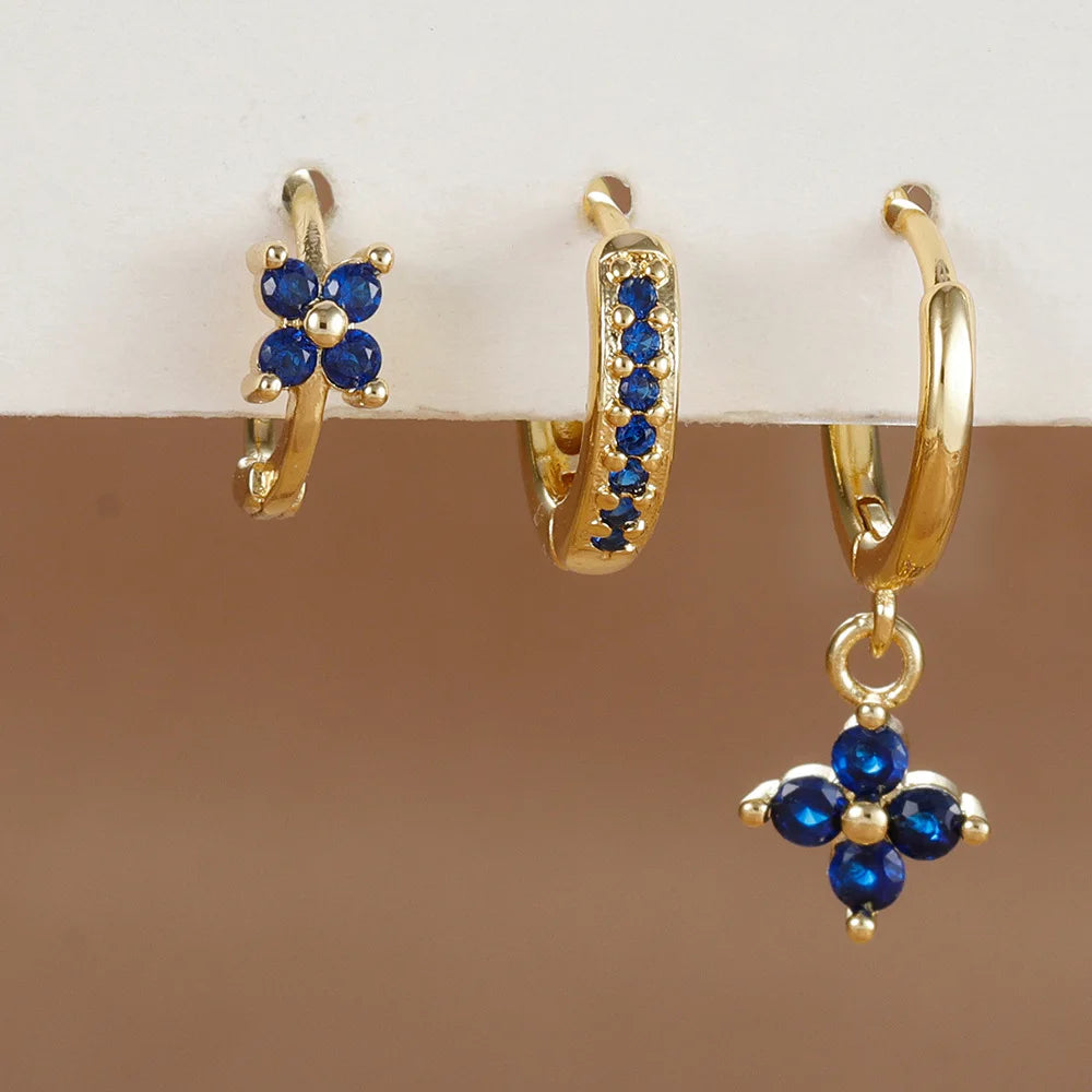3PCS Stainless Steel Dangle Earrings Set for Women - Smarsty