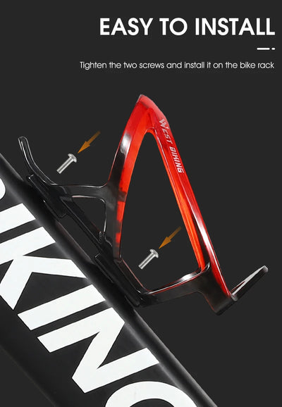 WEST BIKING Bicycle Water Bottle Cage Colorful Gradient Cycling Bottle Holder Ultralight MTB Road Bike Water Bottle Bracket - Smarsty