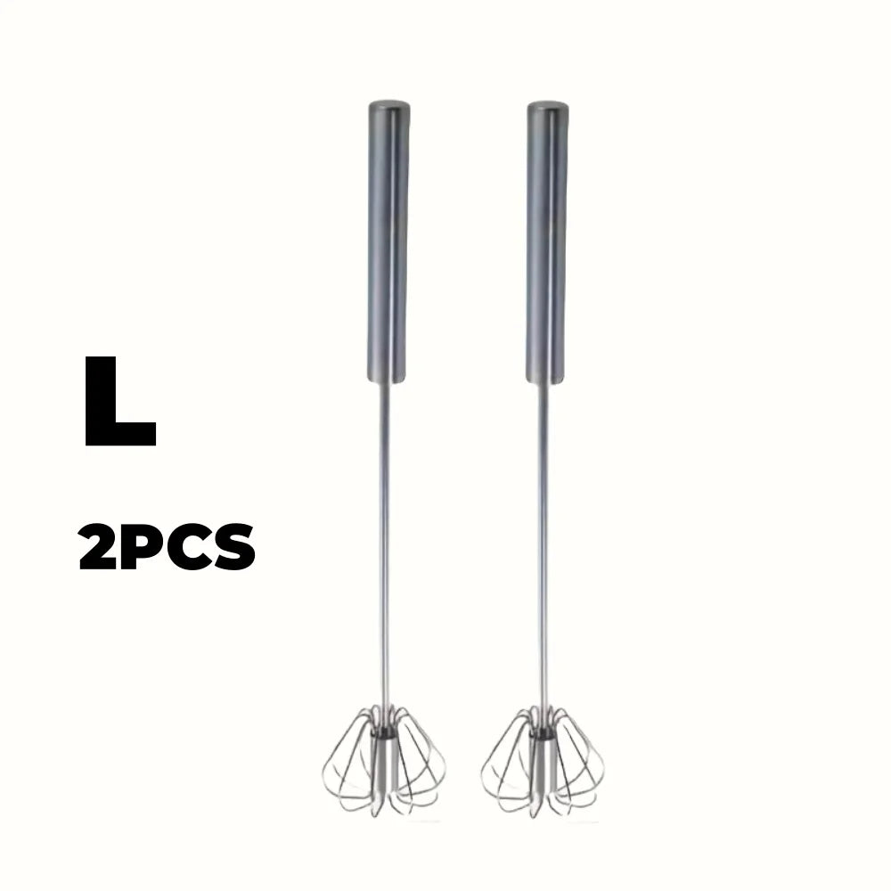 Stainless Steel Egg Beater Durable Semi-Automatic Mixer for Effortless Egg Cream Mixing Stirring and Beating for Kitchen Baking - Smarsty